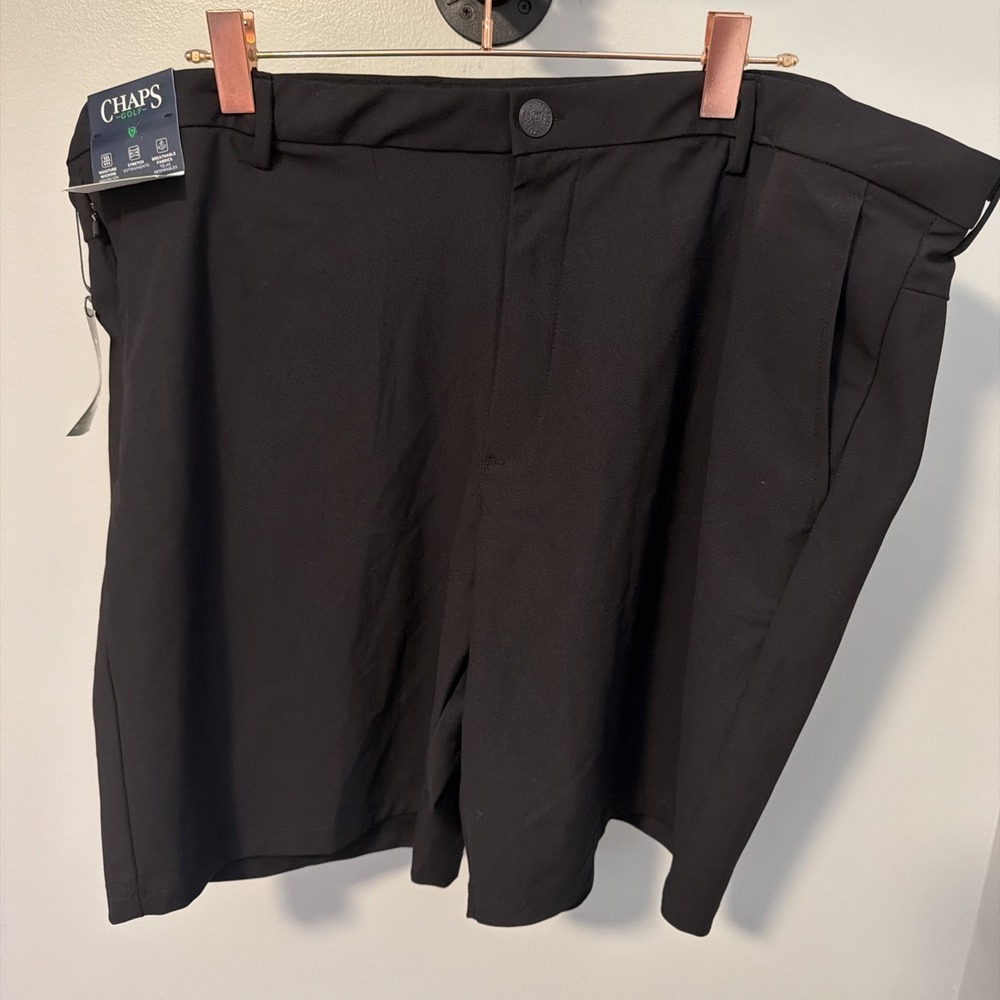 Chaps Golf Men's Performance 9" Golf Short, Black Size 42